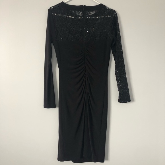 Jessica Long Sleeve Lace Black Dress, size 6 - Picture 3 of 13